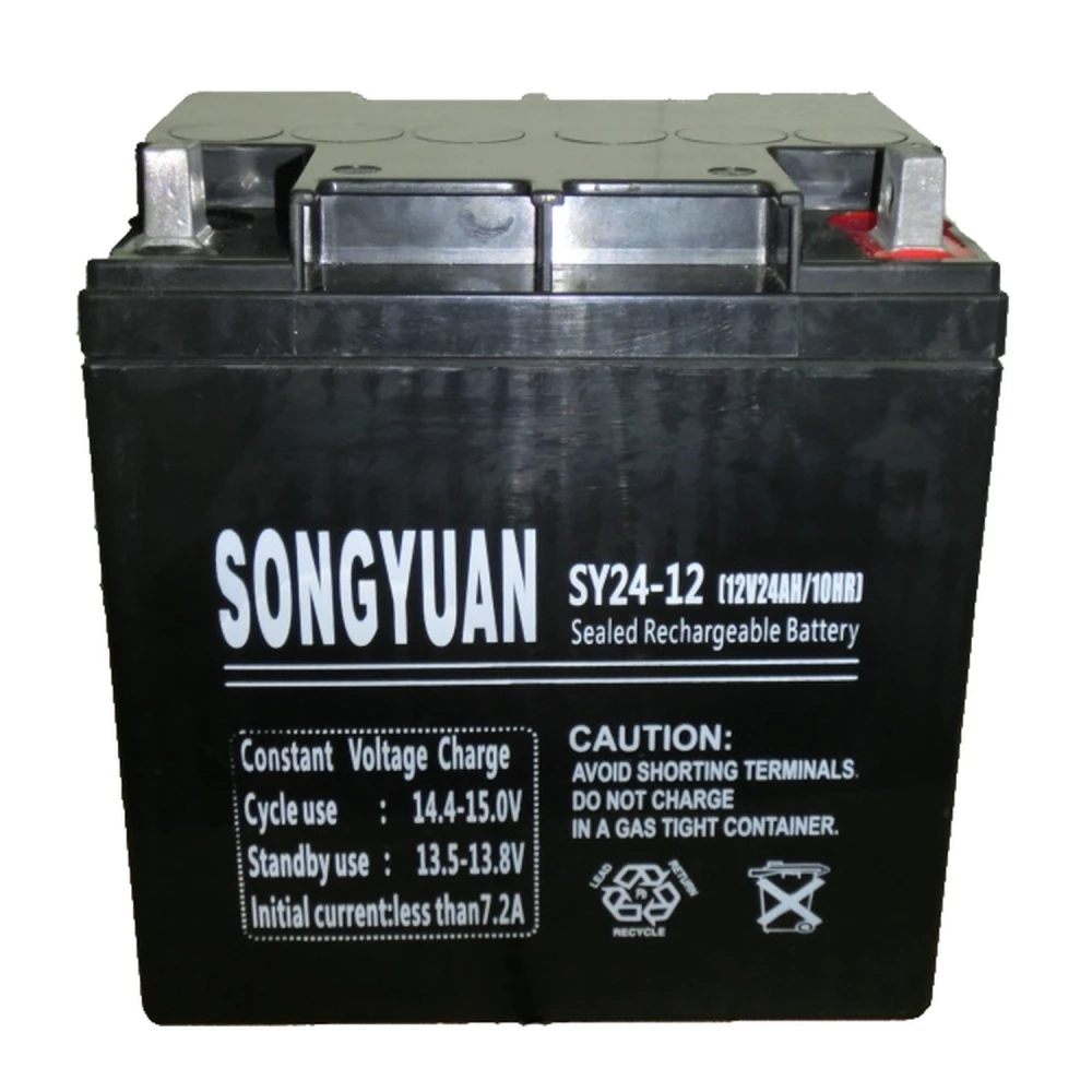 Genopladeligt blybatteri 12V 24Ah SY24-12 fra Songyuan