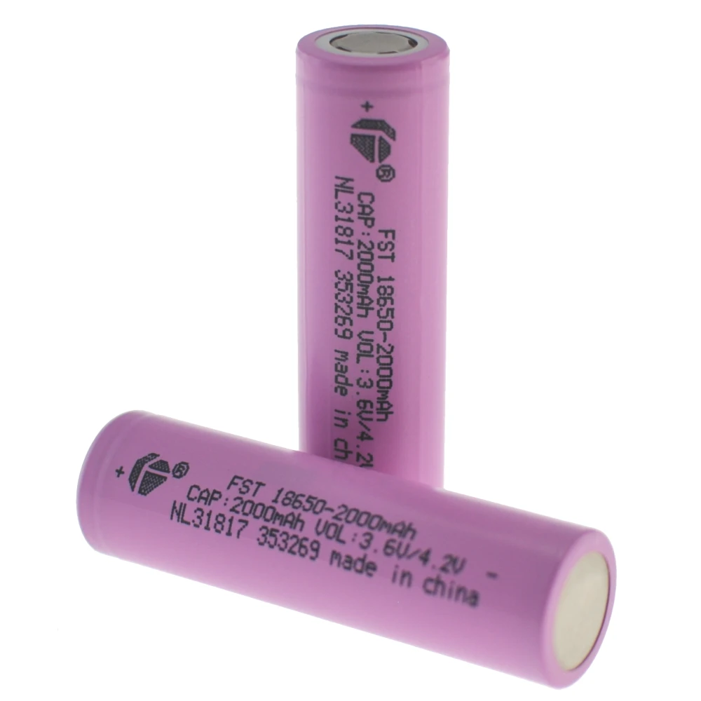 Genopladeligt 18650 batteri 2000mAh 3,7V litium Satkit