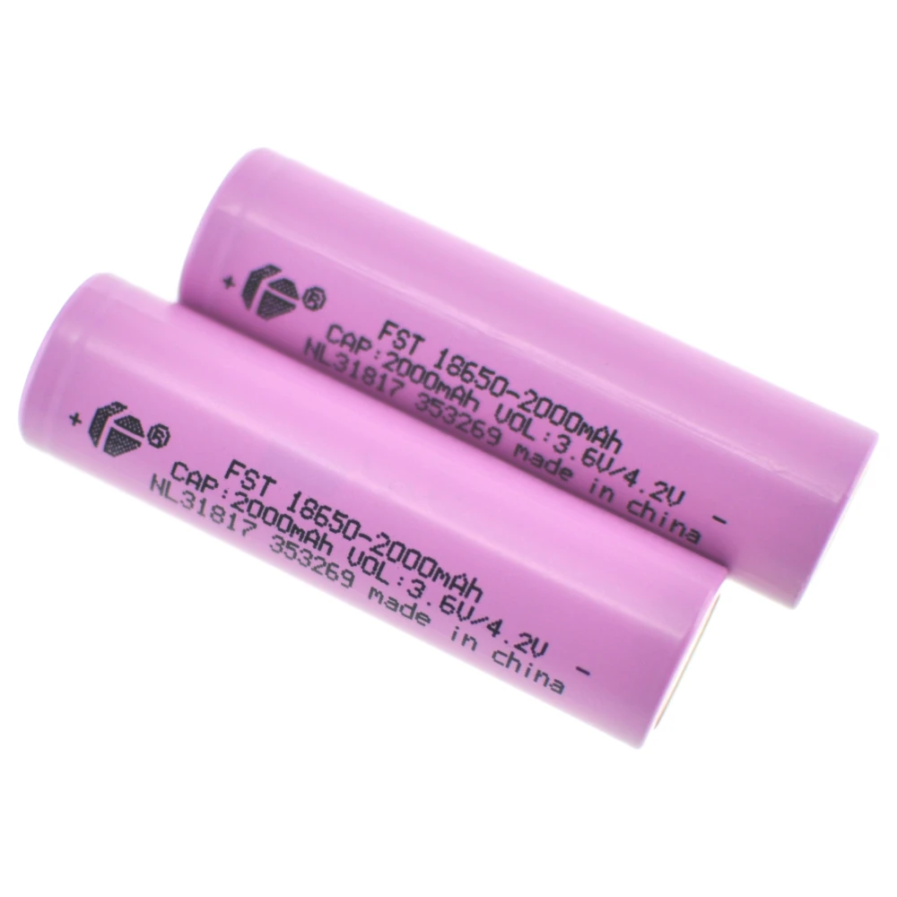Genopladeligt 18650 batteri 2000mAh 3,7V litium Satkit