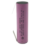 Genopladeligt 18650 batteri 2600mAh 3,7V med loddefane i høj kvalitet