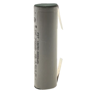 Genopladeligt 18650-batteri 3000mAh med loddefane