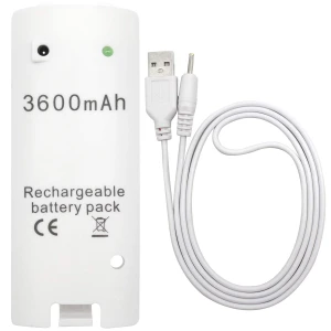 Genopladeligt 3600mAh batteri til Wii-controllere - kraft og batteritid