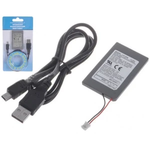 Genopladeligt PS3-controllerbatteri 1800mAh med USB-kabel til PlayStation 3