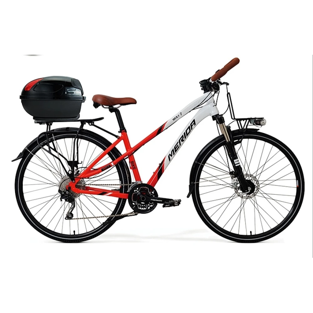 Cykel topboks til hjelm 17L sort JZH-818 med lås