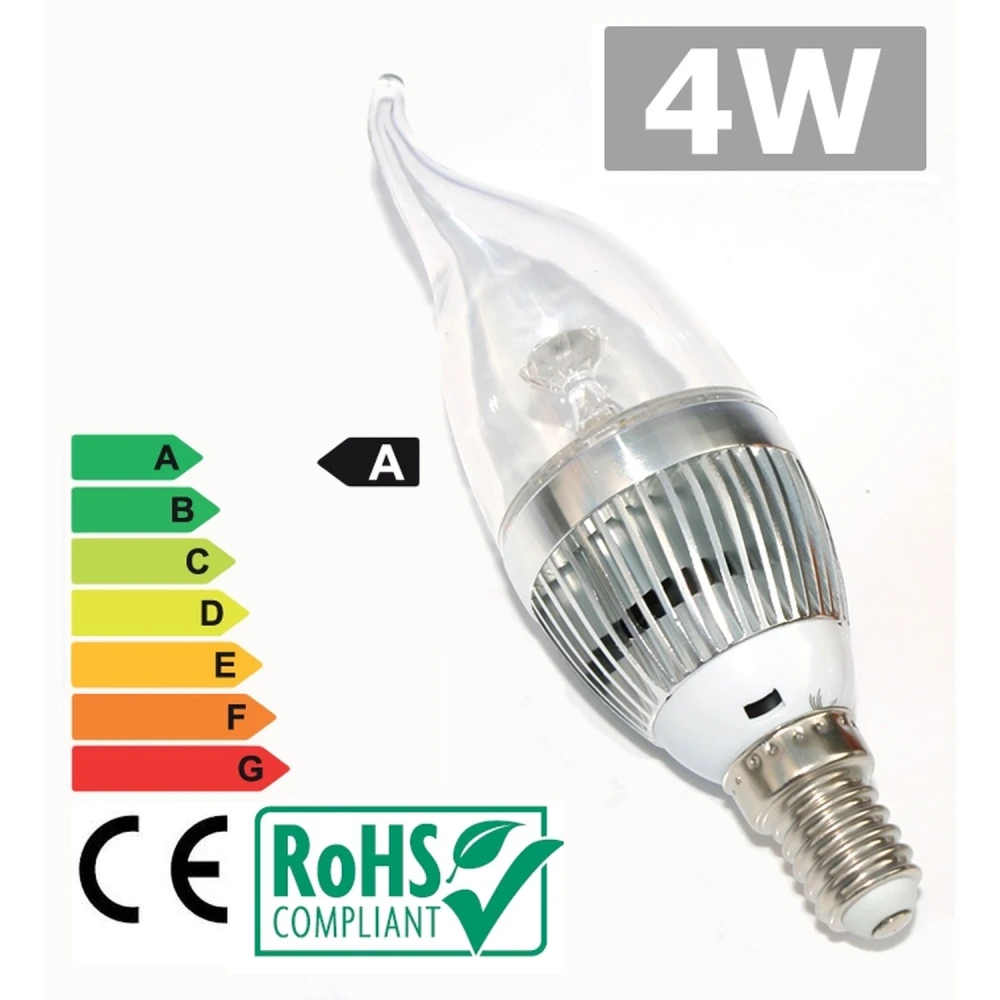 LED-pære E14 4W 3300K varm hvid til effektiv og naturlig belysning