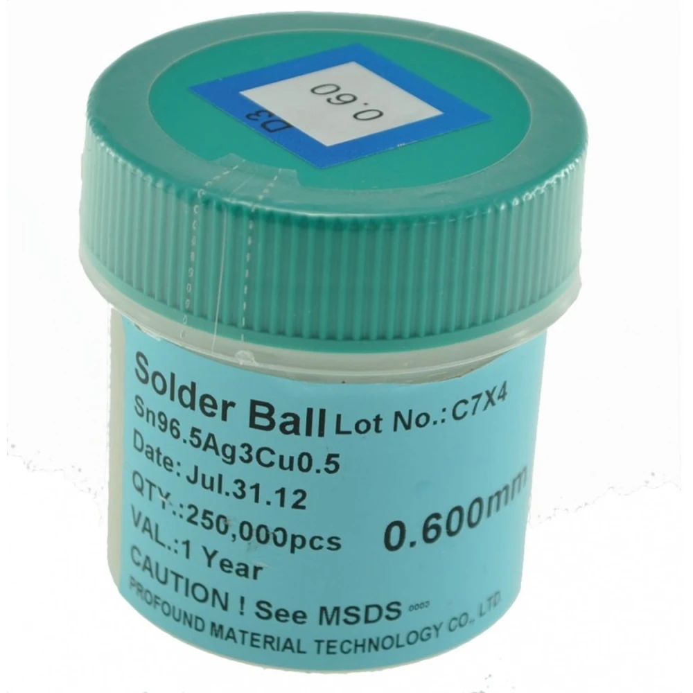 Blyfri loddekugler 0,76mm 250.000 stk til lodning