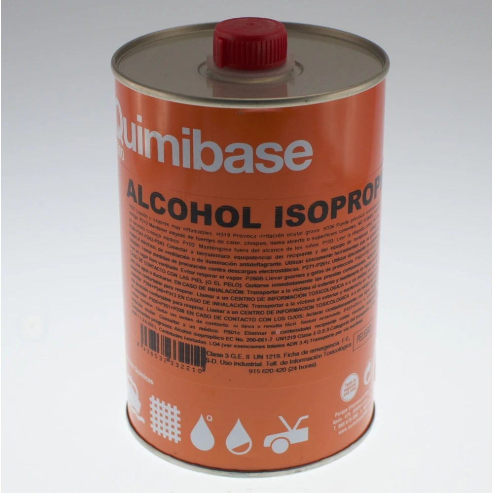 Isopropylalkohol 1 liter Quimibase til rengøring og desinfektion