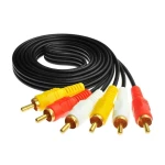 3 RCA til 3 RCA han-til-han kabel til lyd- og videoforlængelse