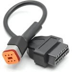 Harley Davidson OBD1 6-pins til OBDII 16-pins adapterkabel til diagnose