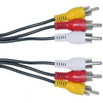 3 RCA lyd- og videokabel 1,2 meter til lyd- og videoforbindelse
