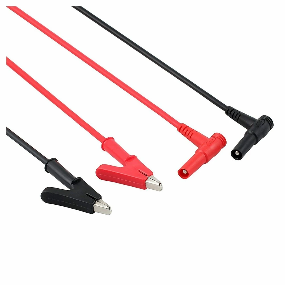 Conector macho banana de 4mm en cable de prueba para multímetro