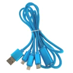 3-i-1 opladekabel Micro USB USB-C Lightning 1.2m til hurtig opladning
