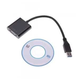 satkit USB 3.0 til VGA konverterkabel til monitor 1080p - satkit