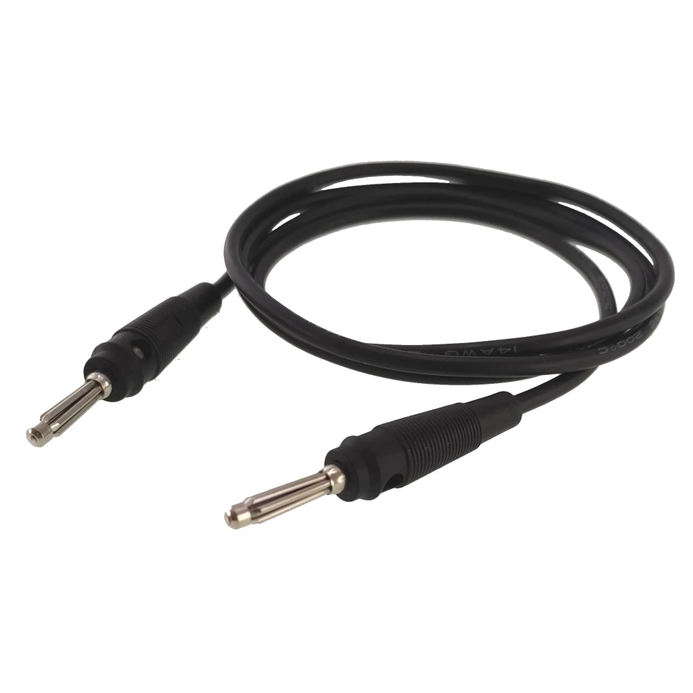 Bananstik testkabel han til han 4mm 1m sort 14AWG