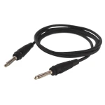 Bananstik testkabel han til han 4mm 1m sort 14AWG