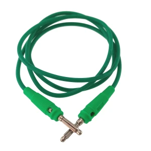Fleksibel bananstik testkabel han-han 4mm 1m grøn 14AWG