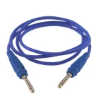 Bananstik testkabel han til han 4mm blå 14AWG silikone Amass
