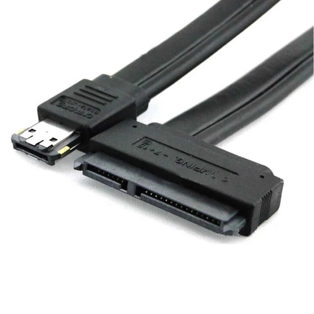 eSATA til SATA 22 pin kabel med eSATA+USB combo 22-pin stik