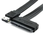 eSATA til SATA 22 pin kabel med eSATA+USB combo 22-pin stik