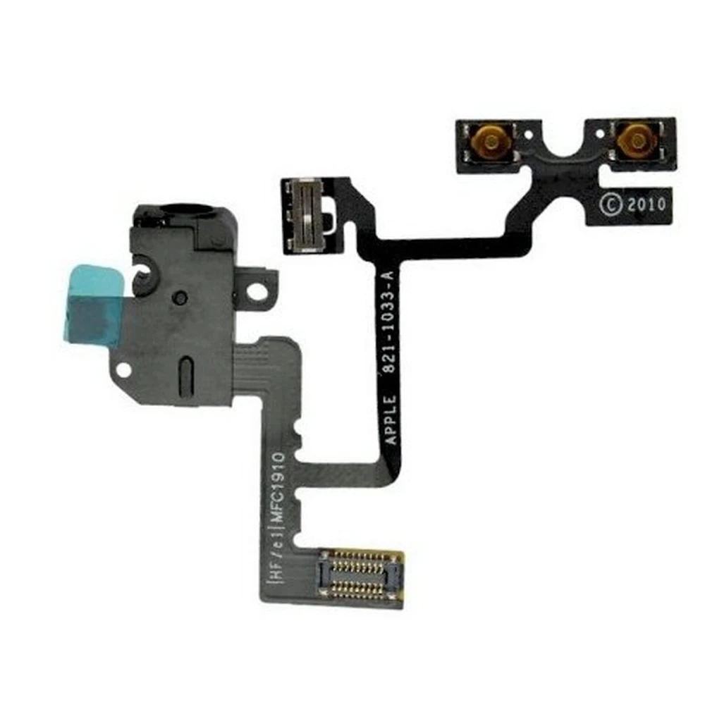 Audio flexkabel til iPhone 4 sort - original reparationsreservedel