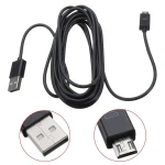 Micro USB-kabel 3 meter til PS4- og Xbox One-controller