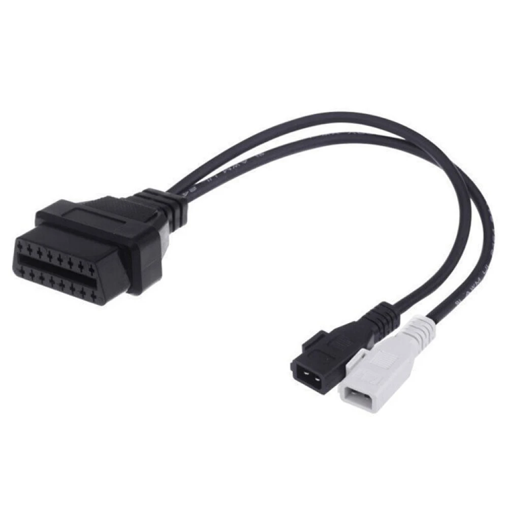 OBD2 2x2 til 16-pin kabel kompatibel med VW Audi Seat Skoda VAG adapter