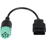 OBD2 kabel 9 pin til 16 pin til Cummins lastbil