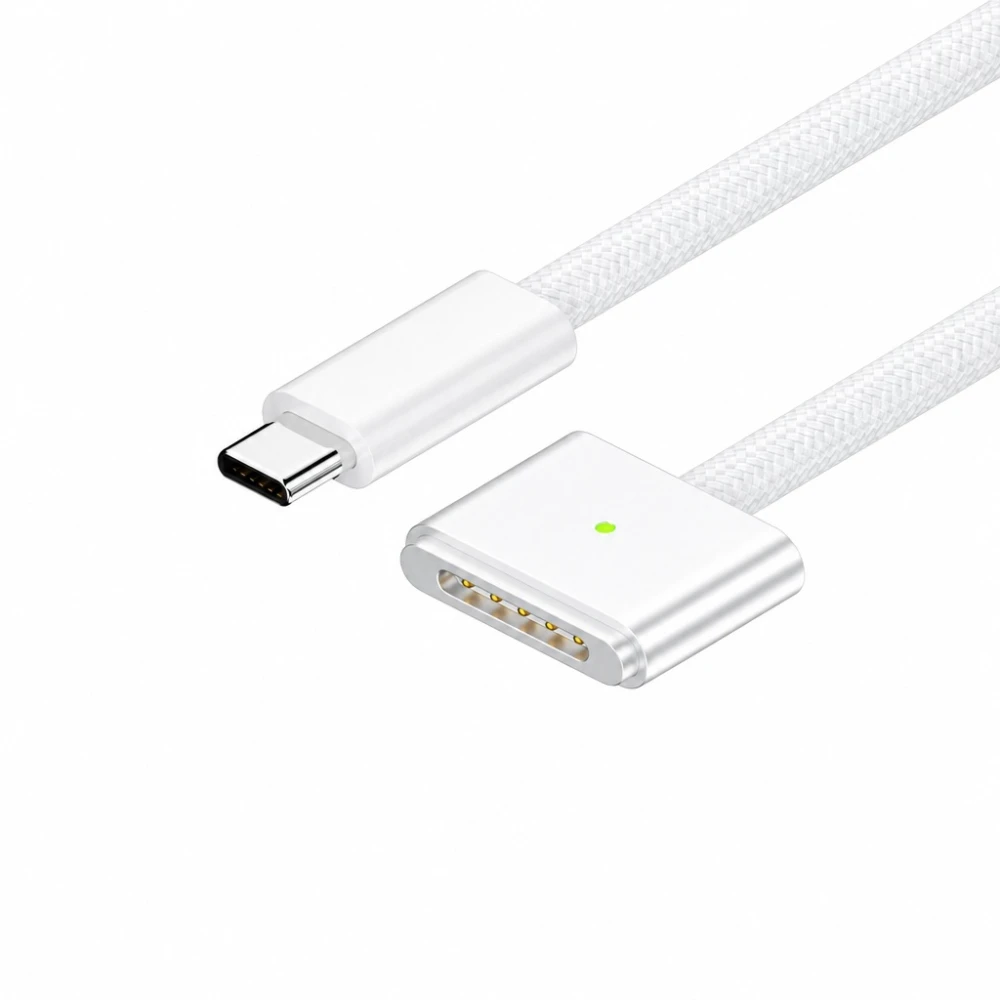 USB-C til MagSafe 3 140W kabel til MacBook Pro og Air – 2 m flettet, White