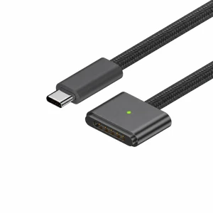 USB-C til MagSafe 3 140W kabel til MacBook Pro og Air – 2 m flettet, Space Grey