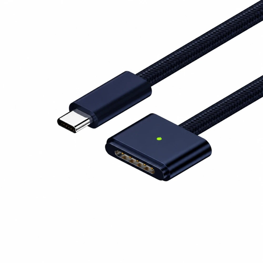USB-C til MagSafe 3 140W kabel til MacBook Pro og Air – 2 m flettet, Midnight