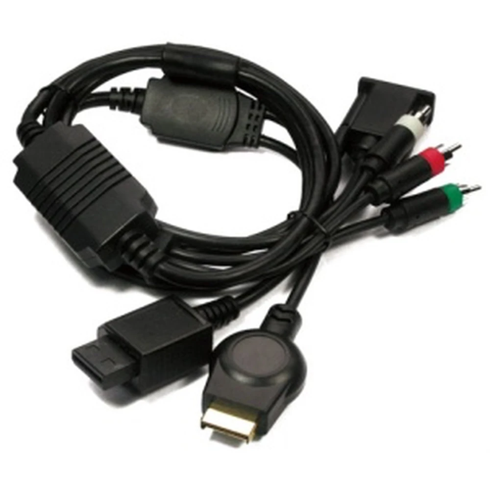 VGA-kabel til PS3 og Wii til tilslutning af konsol til skærm med RCA-lyd