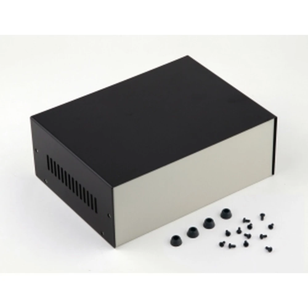 Metalkasse til projekter 210x155x80mm med ventilationsslidser