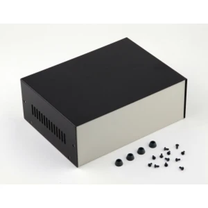 Metalkasse til projekter 210x155x80mm med ventilationsslidser