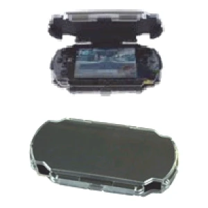 Beskyttende plastetui til PSP med justerbart cover og integreret støtte