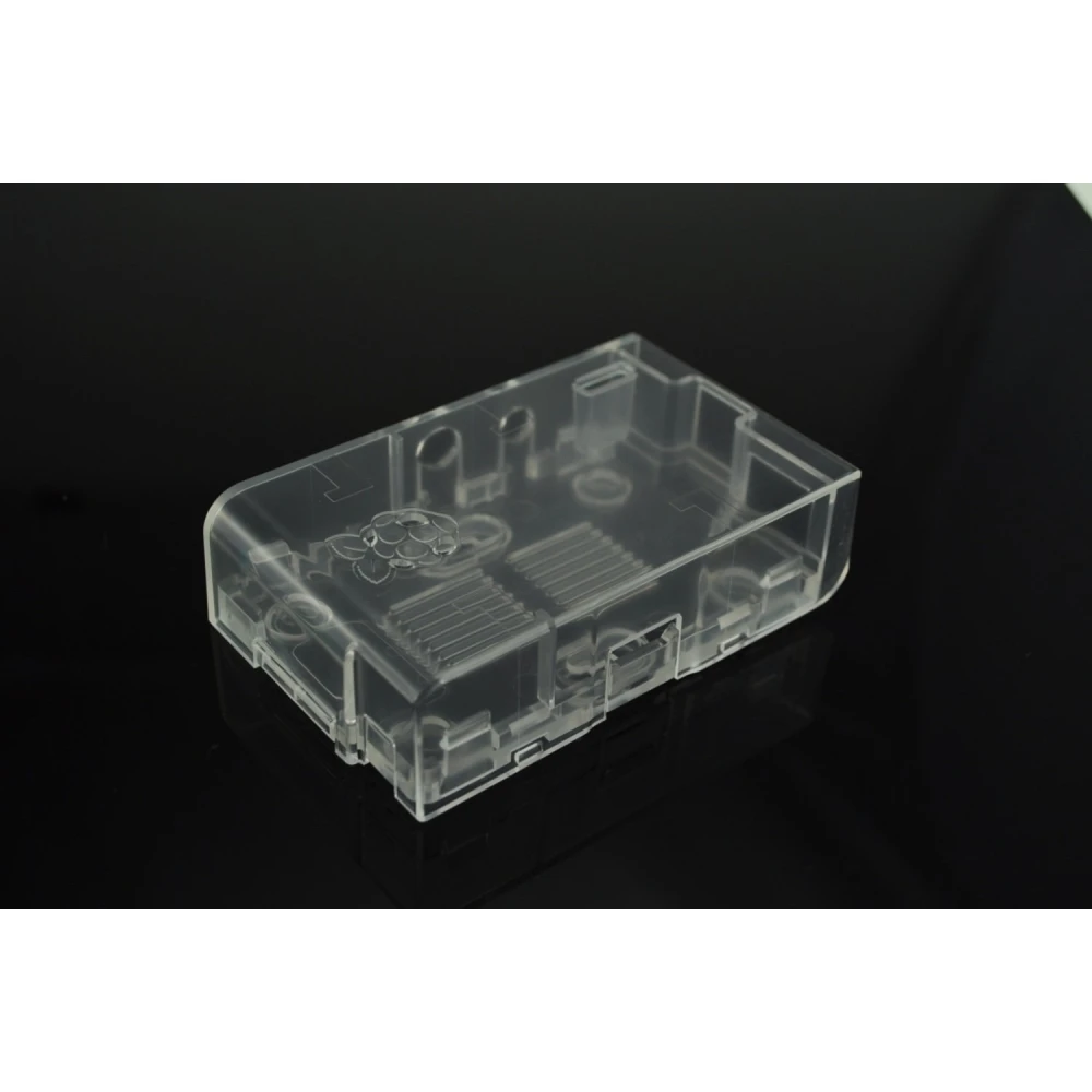 Transparent Raspberry Pi case kompatibel med model A og B