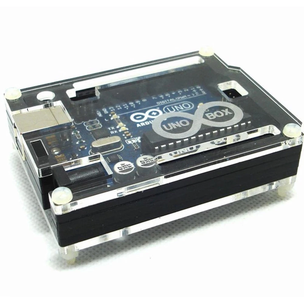 Acrylbeskyttelsesetui til Arduino Uno - beskyttelse og design
