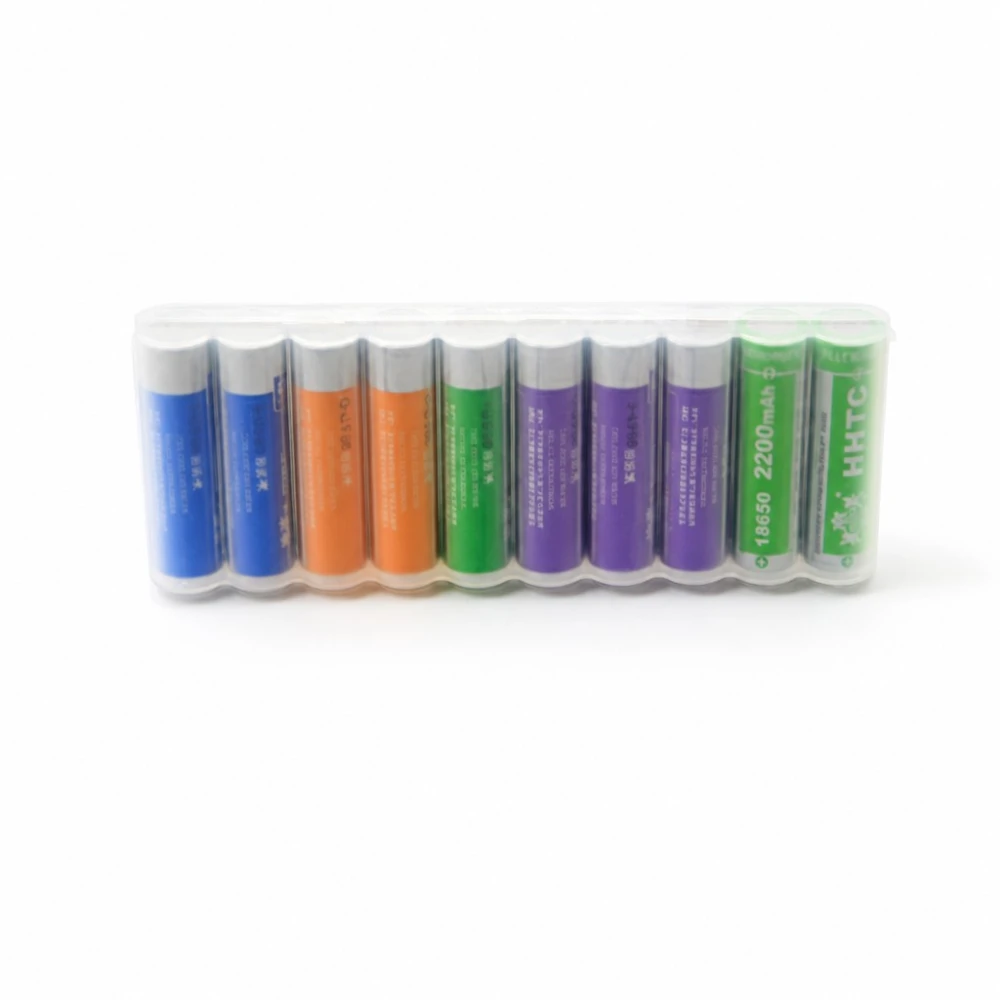 Batteriholder Boks 10× 18650 Gennemsigtig Plast Stor Kapacitet