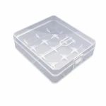 Batteriholder Opbevaringsboks 4× 18650 Transparent Plastik Beskyttelse