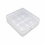 Batteriholder Opbevaringsboks 4× 18650 Transparent Plastik Beskyttelse