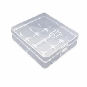 Batteriholder Opbevaringsboks 4× 18650 Transparent Plastik Beskyttelse
