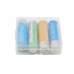 Batteriholder Opbevaringsboks 4× 18650 Transparent Plastik Beskyttelse