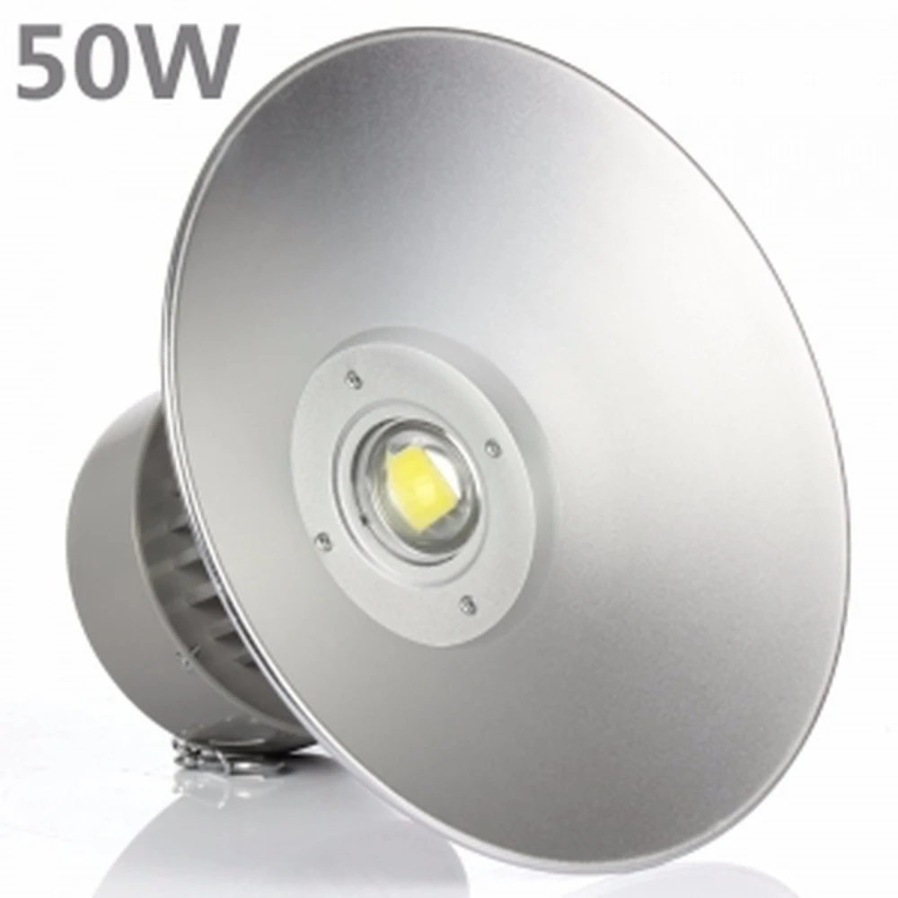Industriel LED high bay 50W 6000K klart lys PF 0,95 100% reel effekt
