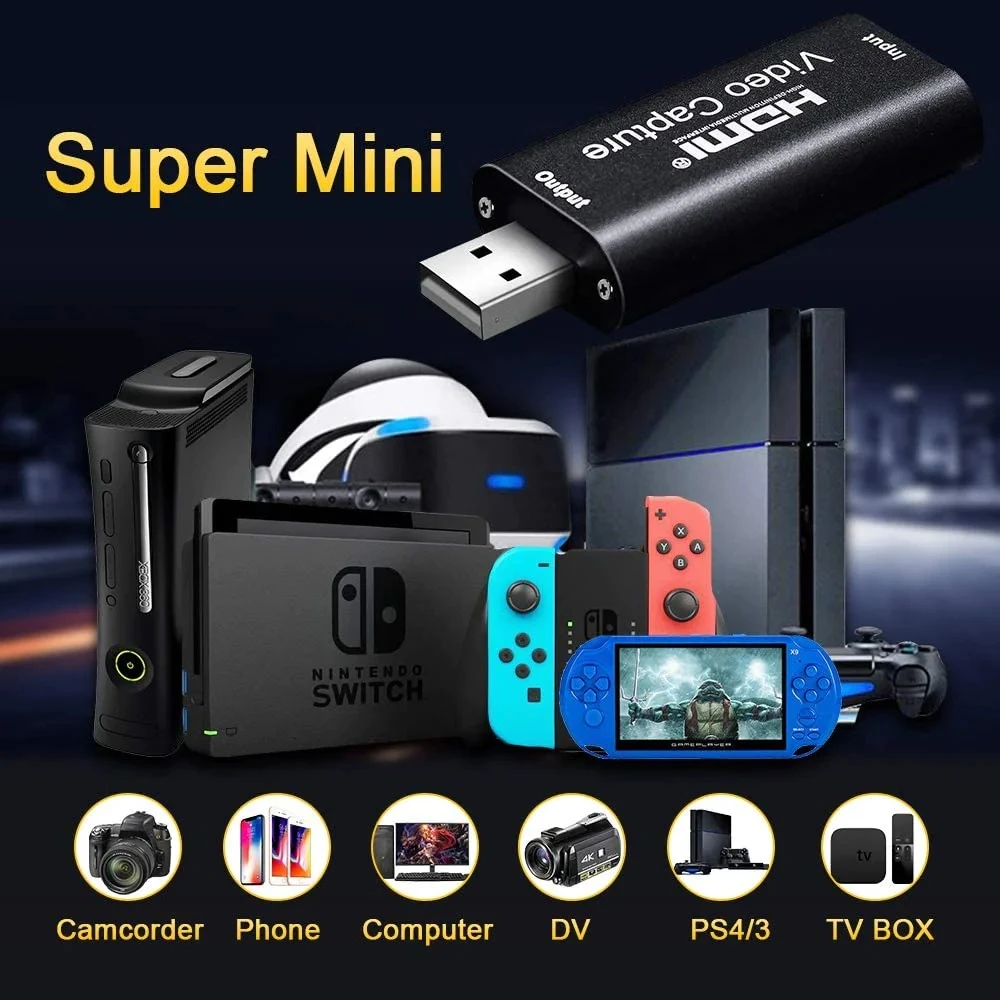 HDMI USB videooptager 1080P til streaming, gaming og videomøder