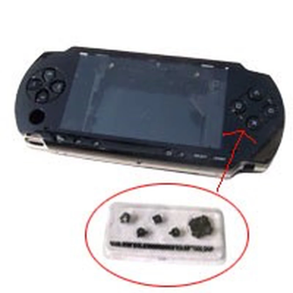 Komplet PSP 2000 Slim cover sort med knapper til reparation