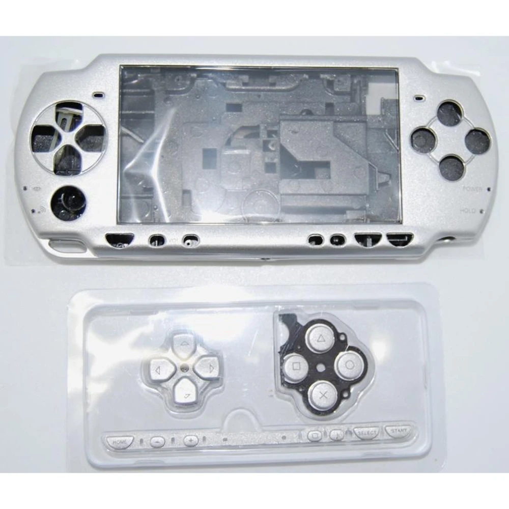Komplet PSP 2000 Slim cover i sølv med knapper til reparation