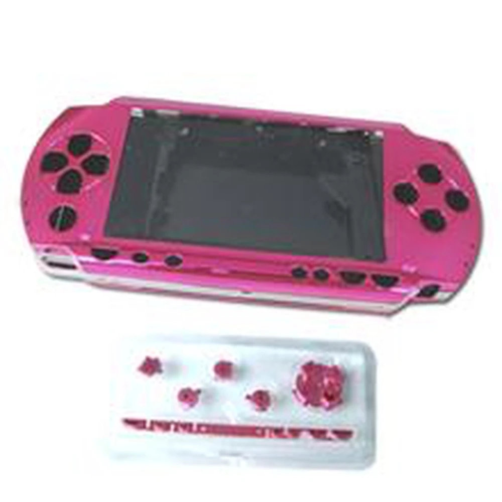Komplet PSP-cover i rosa med knapper til reparation og tilpasning