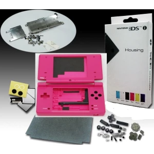 Nintendo DSi cover rosa - komplet reservedele med knapper og skruer
