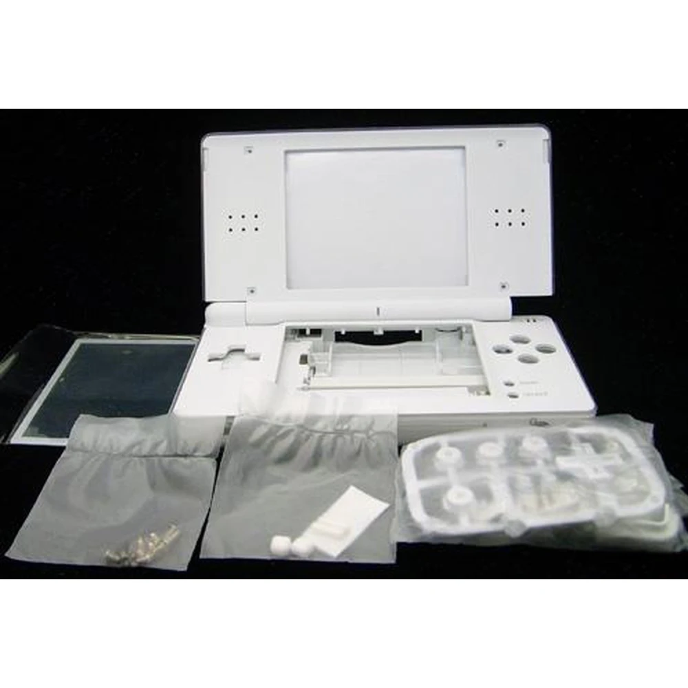 Hvid udskiftningsskal til Nintendo DS Lite med knapper og tilbehør