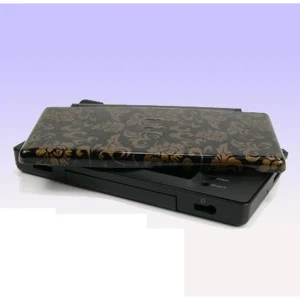 Erstatningsskal til Nintendo DS Lite med gyldne blomster