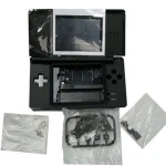 Sort erstatningsskal til Nintendo DS Lite til reparation og tuning